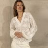 Kimara - Silver Blouse - White
