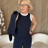 Lady Day - St Tropez Top - Blue-Off White