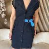 ZIP73 - Cargo Dress Mesh - Sky Blue Belt