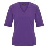 Mi Piace - T-shirt V Hals - Purple