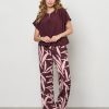 &Co Woman - Nadine Leaf - Aubergine multi