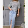 Red Button - Alina Skirt Frontslit - Bleach