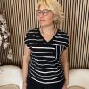 Lady Day - Kat Top - Painted Stripe Black