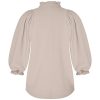 Mi Piace - Blouse Ballon Mouw - Taupe