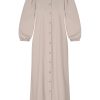 Mi Piace - Jurk Ballon Mouw - Taupe