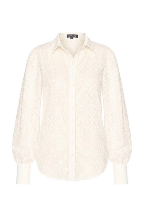 Mi Piace - Blouse Ausbrenner - Off White