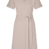 Mi Piace - Jurk Korte Mouw - Taupe