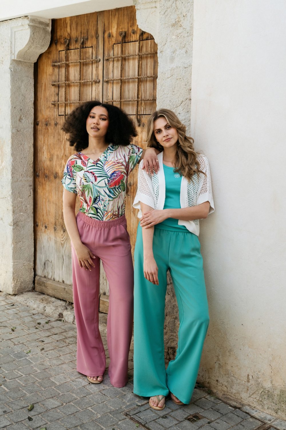 &Co Woman - Viana Multi Leaf - Ecru multi