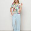 &Co Woman - Viana Multi Leaf - Ecru multi
