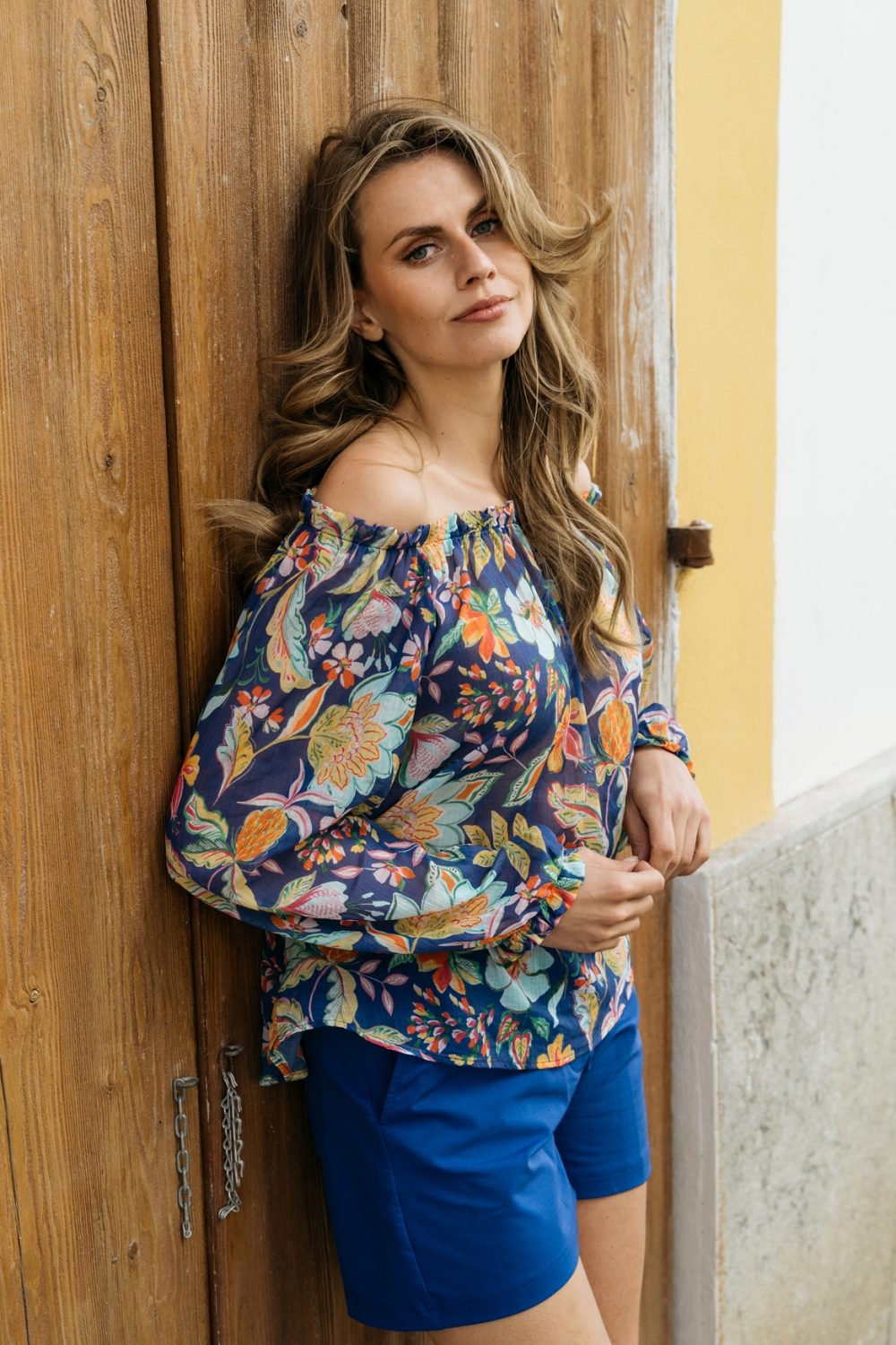 &Co Woman - Acha Multi Flower - Cobalt multi