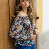 &Co Woman - Acha Multi Flower - Cobalt multi