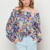 &Co Woman - Acha Multi Flower - Cobalt multi