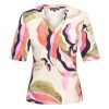 Mi Piace - T Shirt V Neck Picasso Print - Multicolour