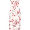 Mi Piace - Singlet Dress Line Flower Print - Off White | Red