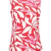 Mi Piace - Blouse Sleeveless Flower Print - Red | Off White