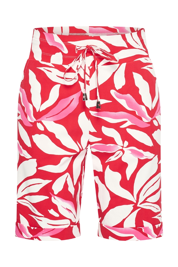 Mi Piace - Bermuda Flower Print - Red | Off White