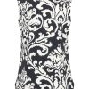 Mi Piace - Blouse Sleeveless Ornament Print - Black | Off White