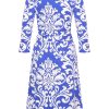 Mi Piace - Dress Ornament Print - Kobalt | Off white