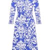 Mi Piace - Dress Ornament Print - Kobalt | Off white
