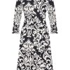 Mi Piace - Dress Ornament Print | Black | Off white
