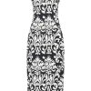 Mi Piace - Singlet Dress Ornament Print - Black | Off White