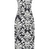Mi Piace - Singlet Dress Ornament Print - Black | Off White