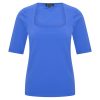 Mi Piace - T Shirt Square Neck - Kobalt