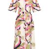 Mi Piace - Dress Wide Sleeve Picasso Print - Multicolour