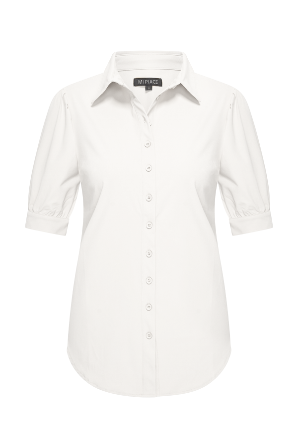 Mi Piace - Blouse Pofmouw - White