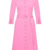Mi Piace - Jurk 3/4 Mouw - Barbie Pink