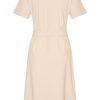 Mi Piace - Jurk Korte Mouw - Beige