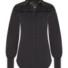 Mi Piace - Blouse Kant - Black