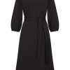 Mi Piace - Jurk V Hals - Black