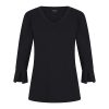 Mi Piace - Top 3/4 Mouw - Black