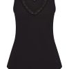 Mi Piace - Hemd V Hals Kant - Black