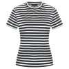 Mi Piace - T Shirt Streep Print - D. Blue | Off White