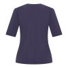 Mi Piace - T shirt V Hals Lange Mouw - Dark Blue