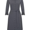 Mi Piace - Jurk 3/4 Mouw - Dark Grey