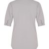 Mi Piace - Blouse Pofmouw korte mouw - Elephant Grey