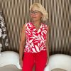 Mi Piace - Top Flower Print - Red | Off White