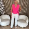 Mi Piace - Top Overslag - Fuchsia