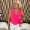 Mi Piace - Top Overslag - Fuchsia