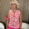 Mi Piace - Top Tiles Print - Fuchsia