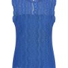 Mi Piace - Top Mouwloos Kant - Cobalt