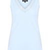 Mi Piace - Hemd V Hals Kant - Light Blue