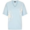 Mi Piace - Pullover Knit Flower Tape - Light Blue