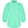 Mi Piace - Blouse Ballon Mouw - Mint Leaf