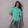 Mi Piace - Blouse Wijde Mouw - Mint Leaf