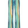 Mi Piace - Broek Straight Swirly Print - Mint Leaf