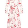 Mi Piace - Dress Line Flower Print - Off White | Red